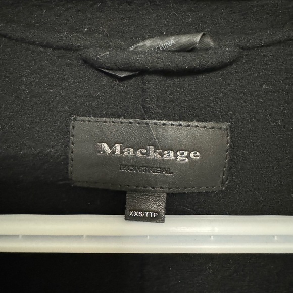 Mackage Wool Black Coat - Picture 3 of 3